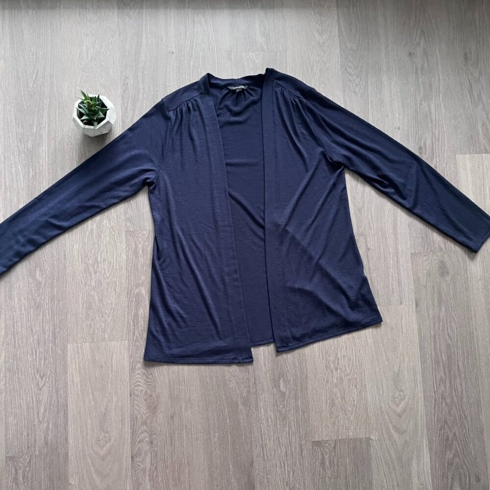 Banana Republic Navy Thin-Knit Cardigan